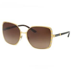 Tory Burch Gold Frame Sunglasses with Brown Lenses